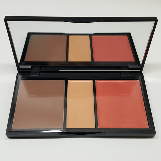 CYO Colour Sculpt Contour Highlight Blush Palette Medium Dark